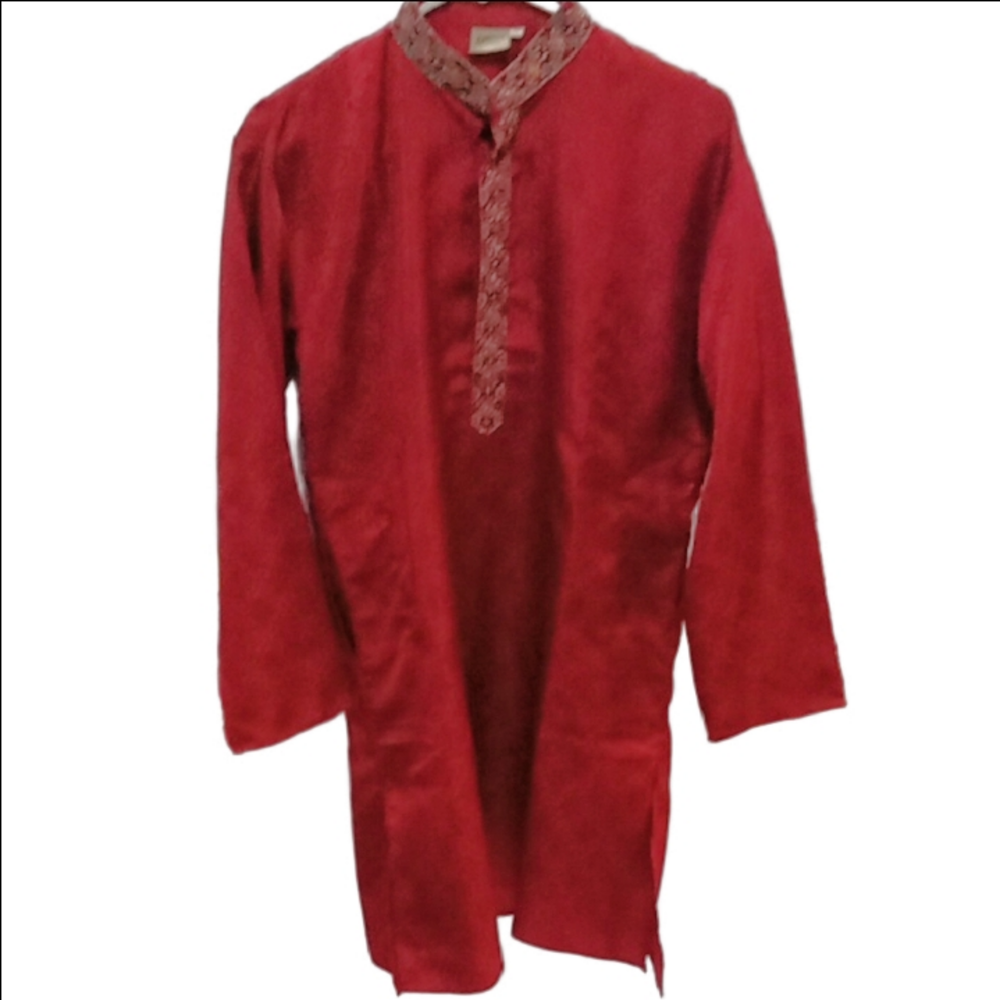 (409) Elegant Red Men's Kurta
